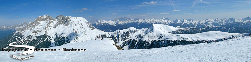 Panorama Latemar Dolomiti di Fiemme da Pala Santa 2480m